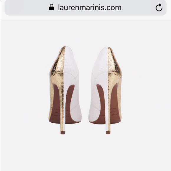 Lauren Marinis - High Heel Cream Gold Snakeskin - Picture 4 of 7